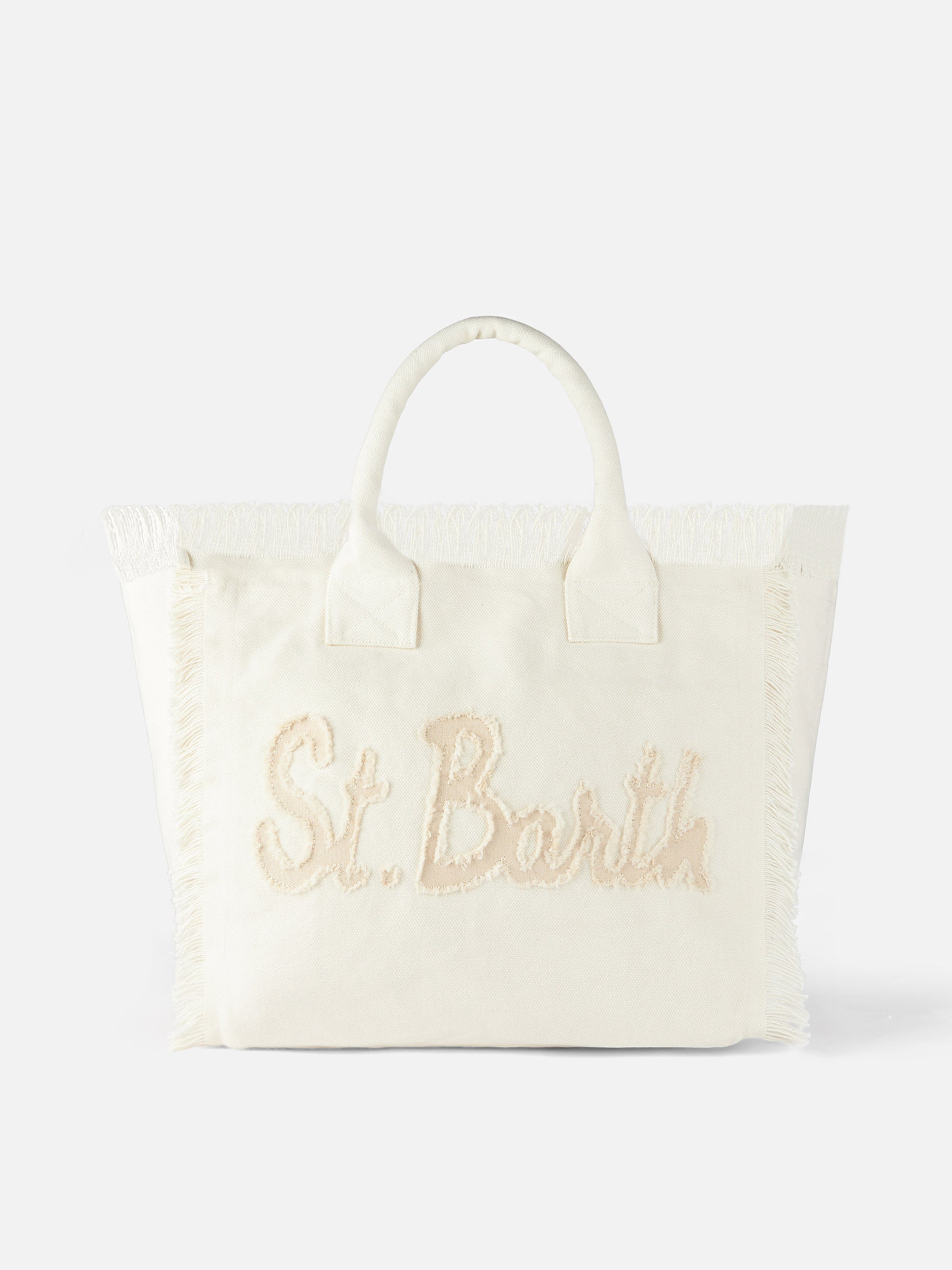 Vanity canvas shoulder bag with St. Barth patch - MC2 Saint Barth