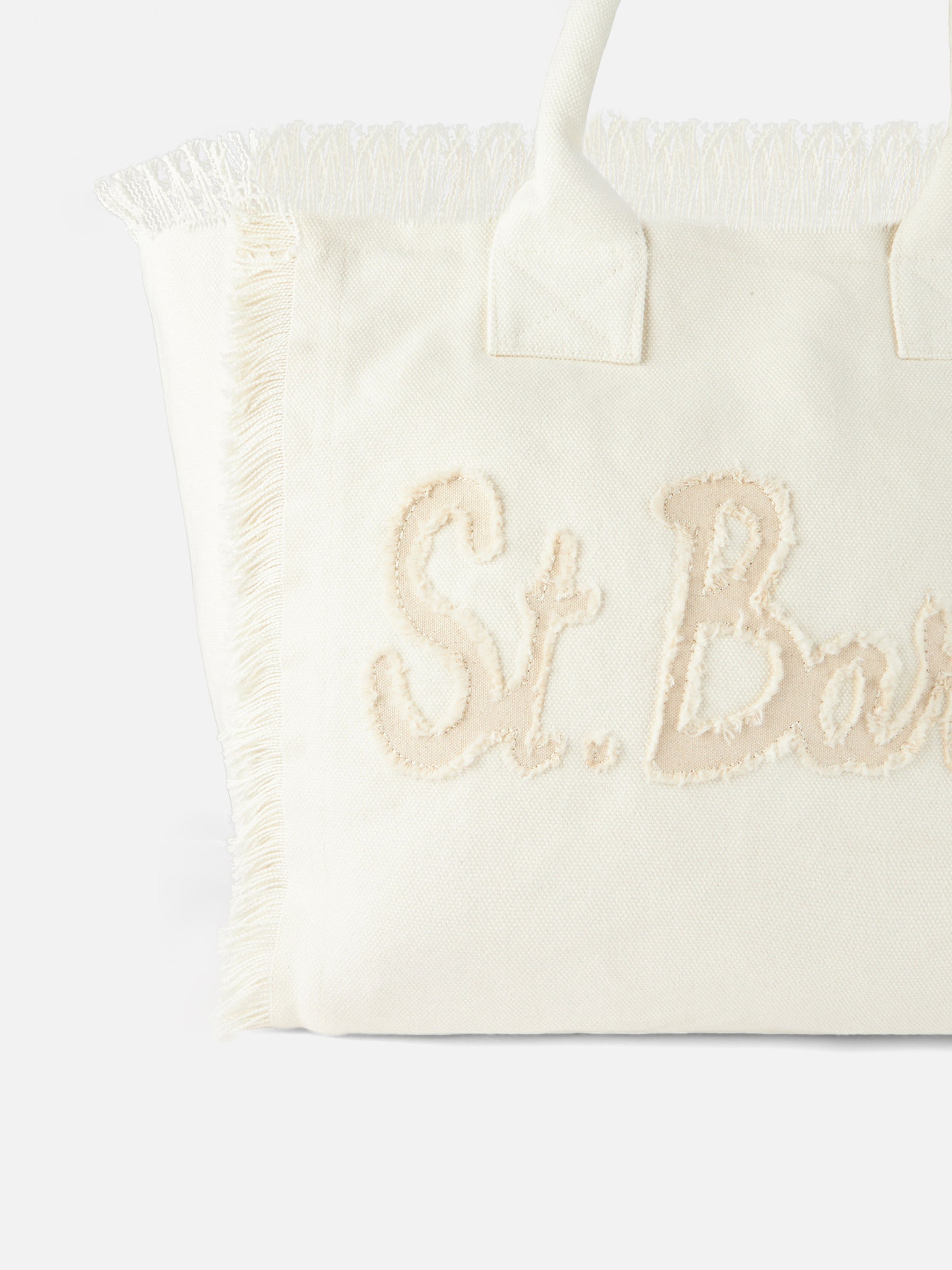 Vanity canvas shoulder bag with St. Barth patch - MC2 Saint Barth