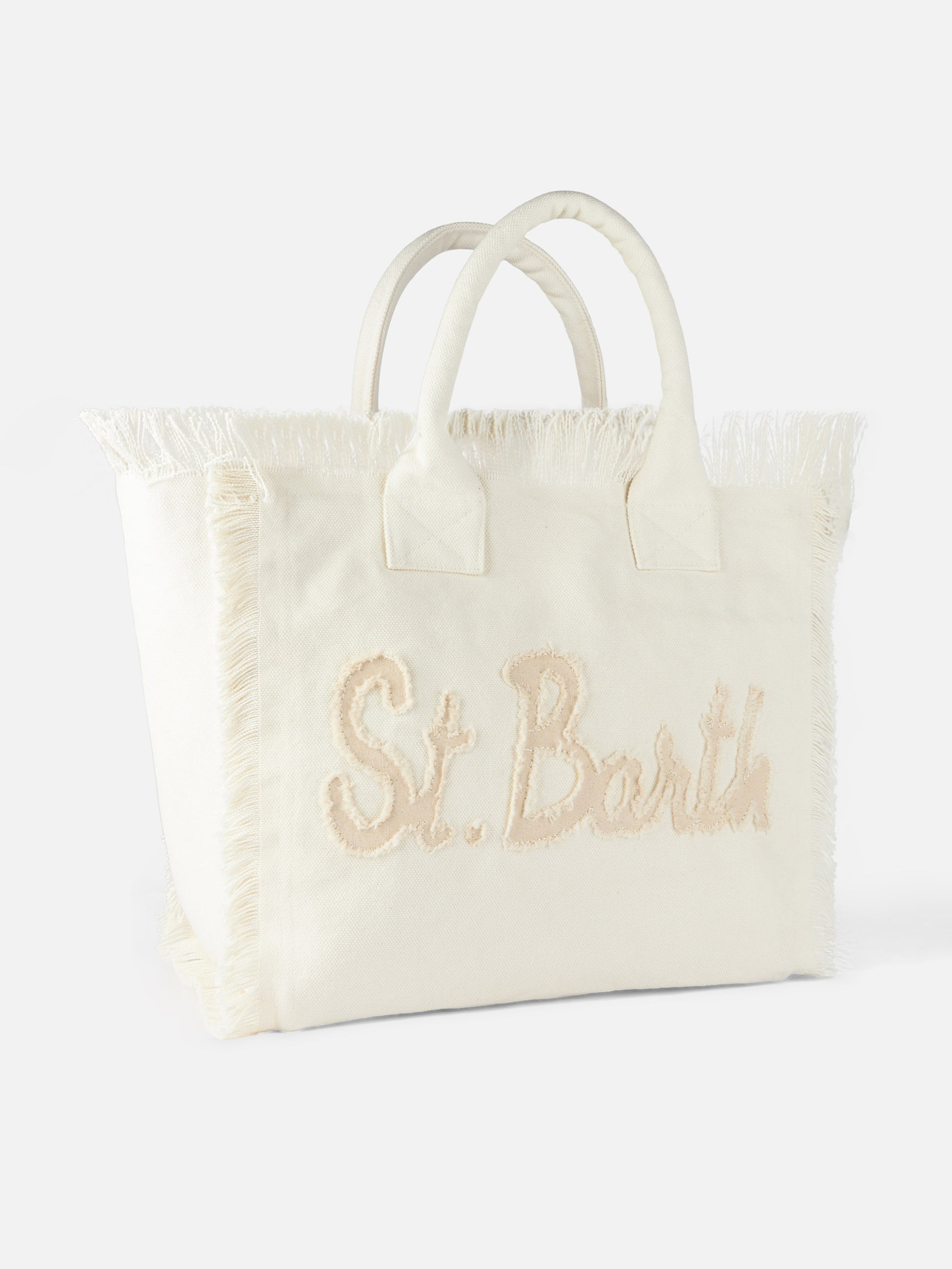 Vanity canvas shoulder bag with St. Barth patch - MC2 Saint Barth