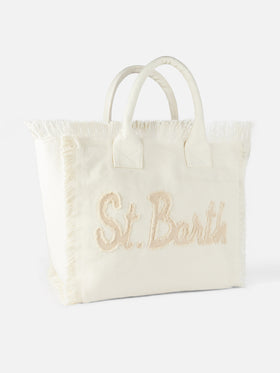 Vanity canvas shoulder bag with St. Barth patch - MC2 Saint Barth