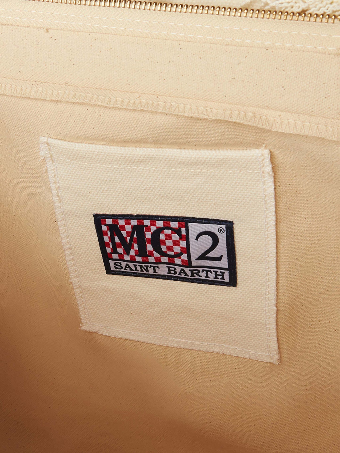 Vanity canvas shoulder bag with St. Barth patch - MC2 Saint Barth