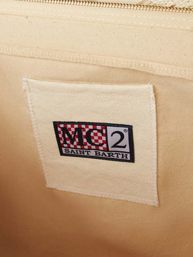 Vanity canvas shoulder bag with St. Barth patch - MC2 Saint Barth