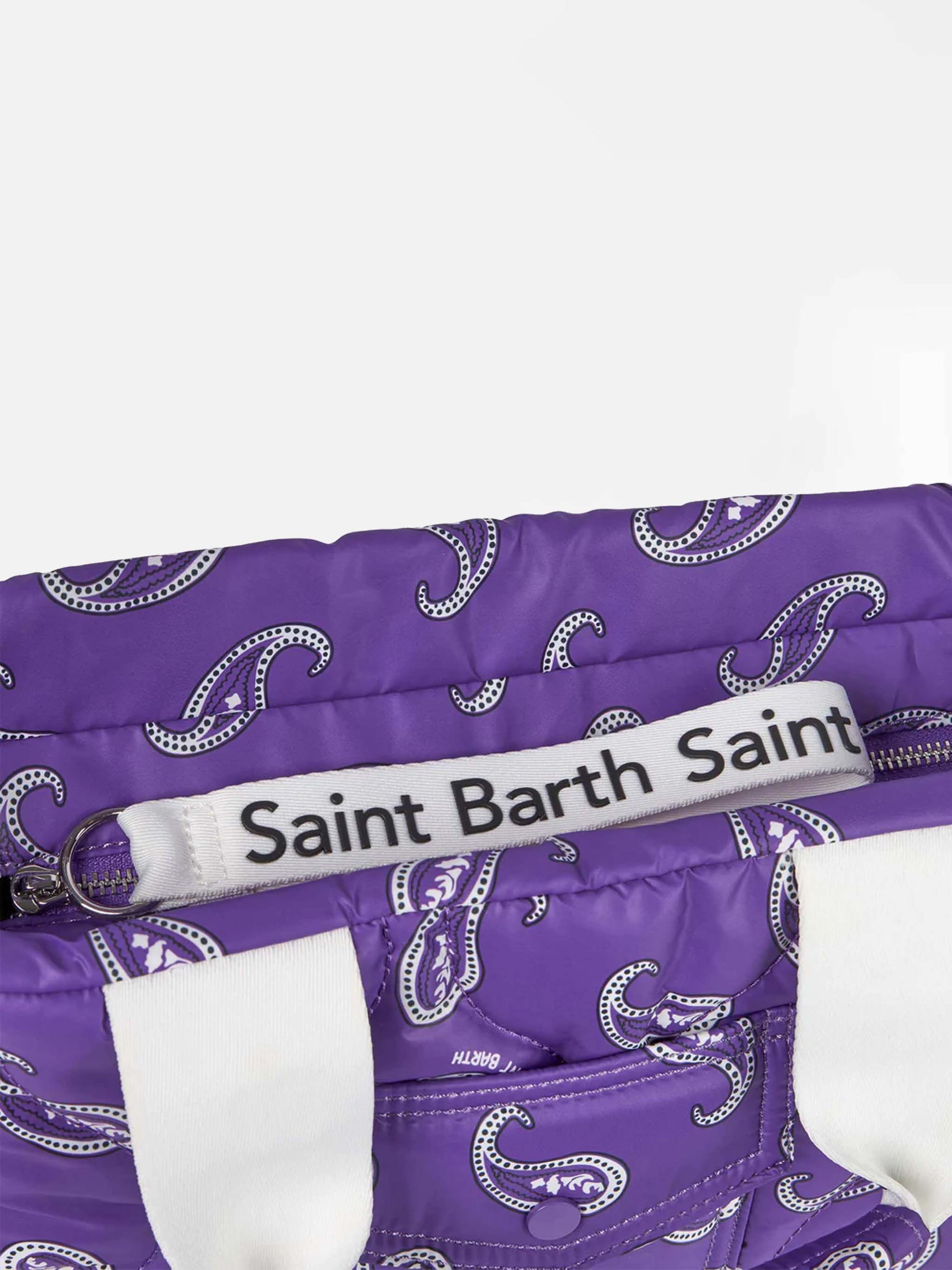 Puffer handbag with paisley print - MC2 Saint Barth