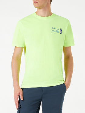 Man cotton t-shirt with like a VirGIN embroidery - MC2 Saint Barth