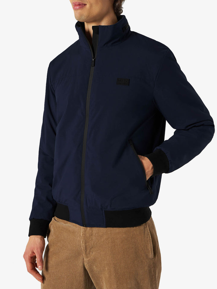Man blue bomber jacket Country with sherpa lining - MC2 Saint Barth
