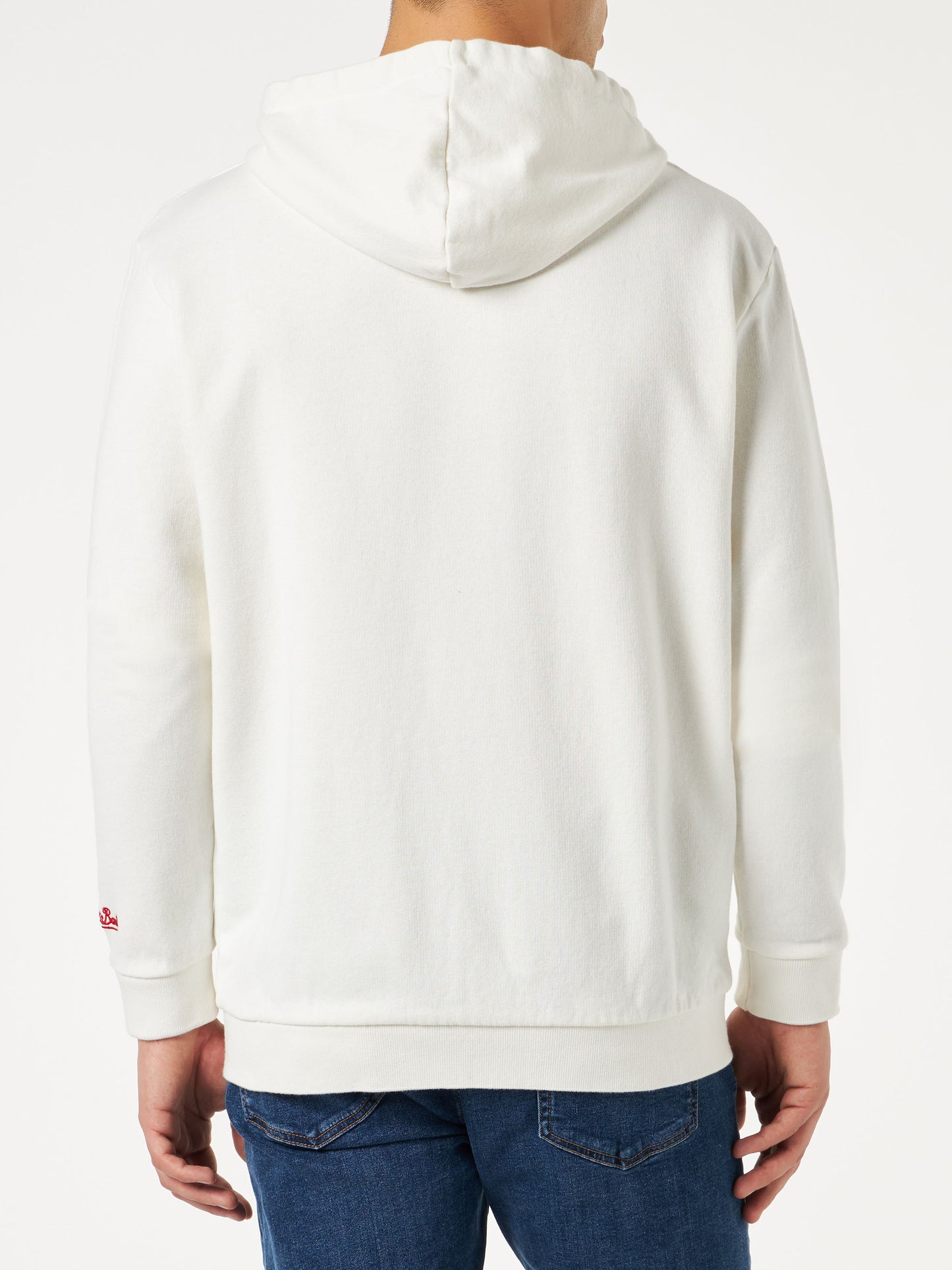 Man cotton sweatshirt with patch and embroidery - MC2 Saint Barth
