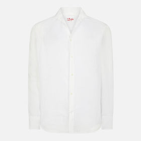 Man white linen Pamplona shirt - MC2 Saint Barth