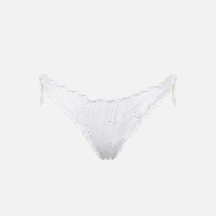 Slip mare donna in sangallo bianco