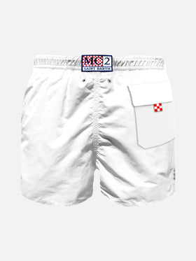 Boy swim shorts with Wolf of St. Barth embroidery - MC2 Saint Barth