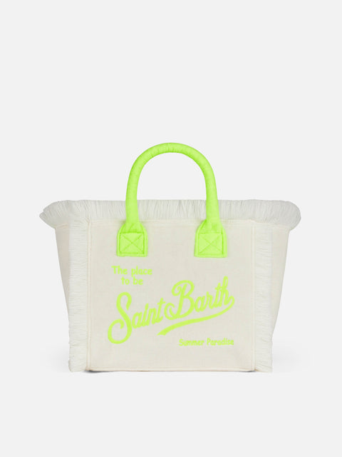 Colette white terry handbag with Saint Barth logo - MC2 Saint Barth