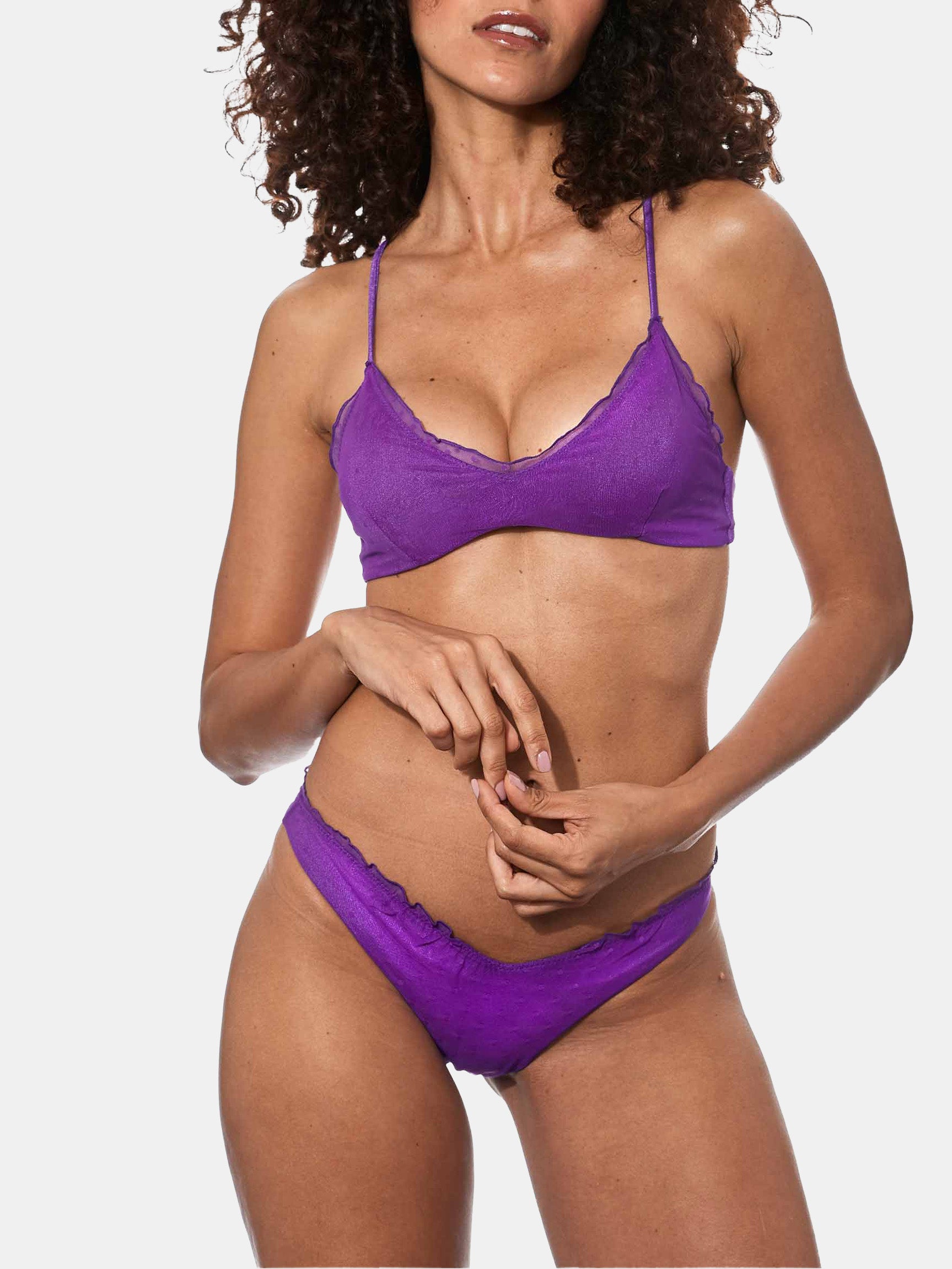 Woman purple bralette bikini - MC2 Saint Barth