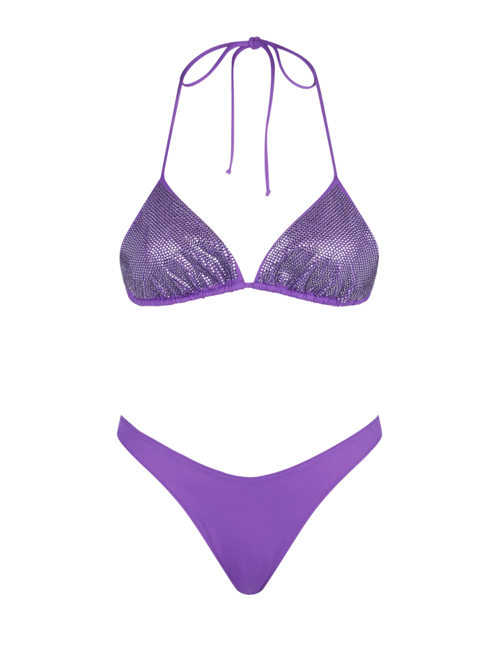 Woman triangle bikini with rhinestones - MC2 Saint Barth