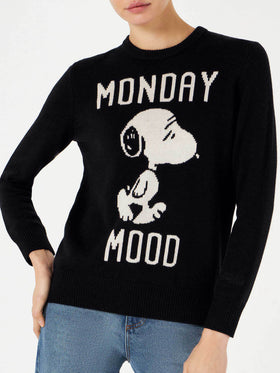 Woman sweater with Monday Mood Snoopy print | SNOOPY - PEANUTS™ SPECIAL EDITION - MC2 Saint Barth
