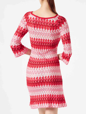 Multicolor red knitted mini dress - MC2 Saint Barth