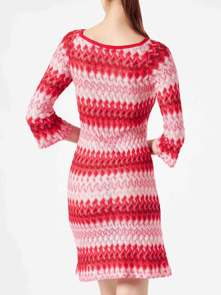 Multicolor red knitted mini dress - MC2 Saint Barth