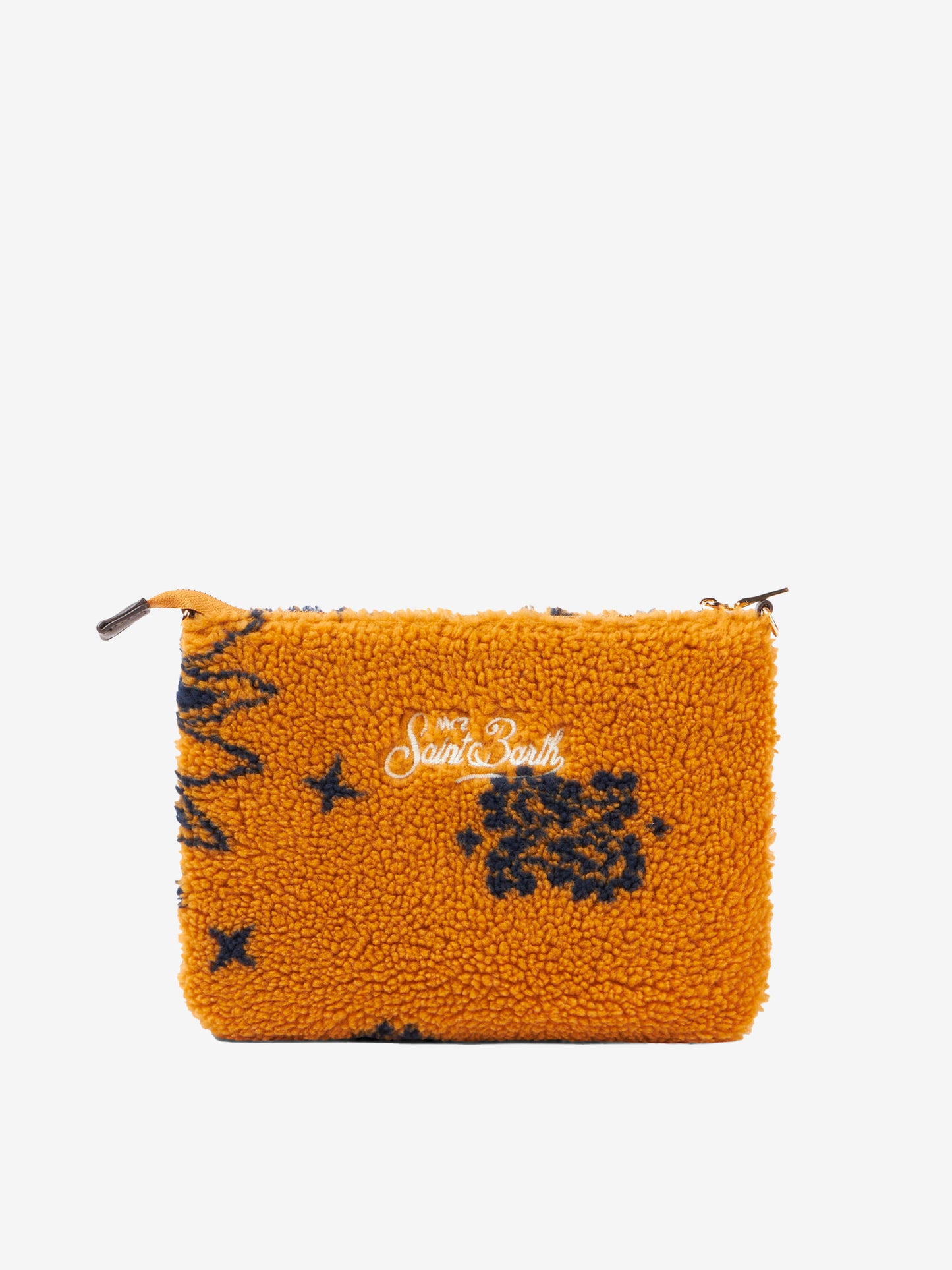 Parisienne wooly cross-body pouch bag with ochre bandanna - MC2 Saint Barth