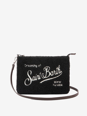 Schwarze Sherpa-Umhängetasche „Parisienne“.