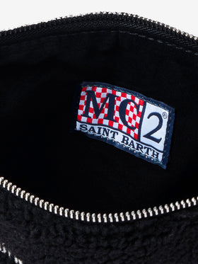Schwarze Sherpa-Umhängetasche „Parisienne“.