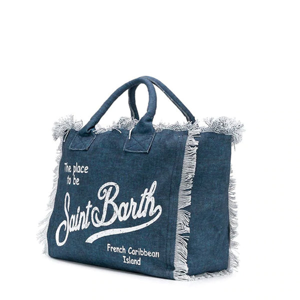 Indigo cotton canvas bag