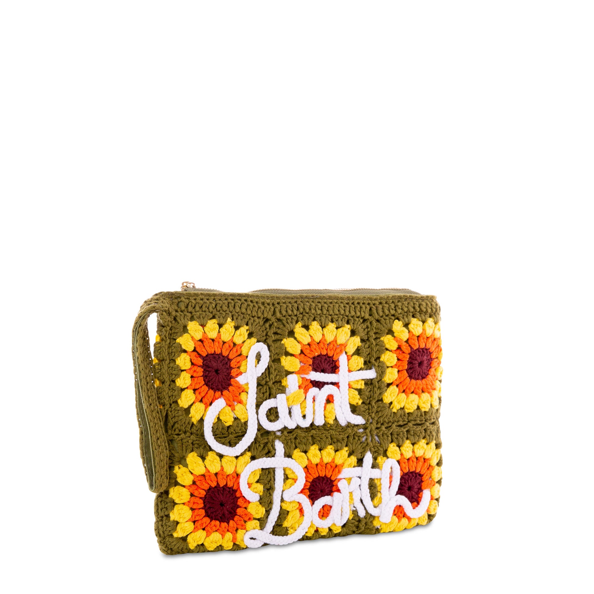 Parisienne crochet pouch bag with sunflower embroidery - MC2 Saint Barth
