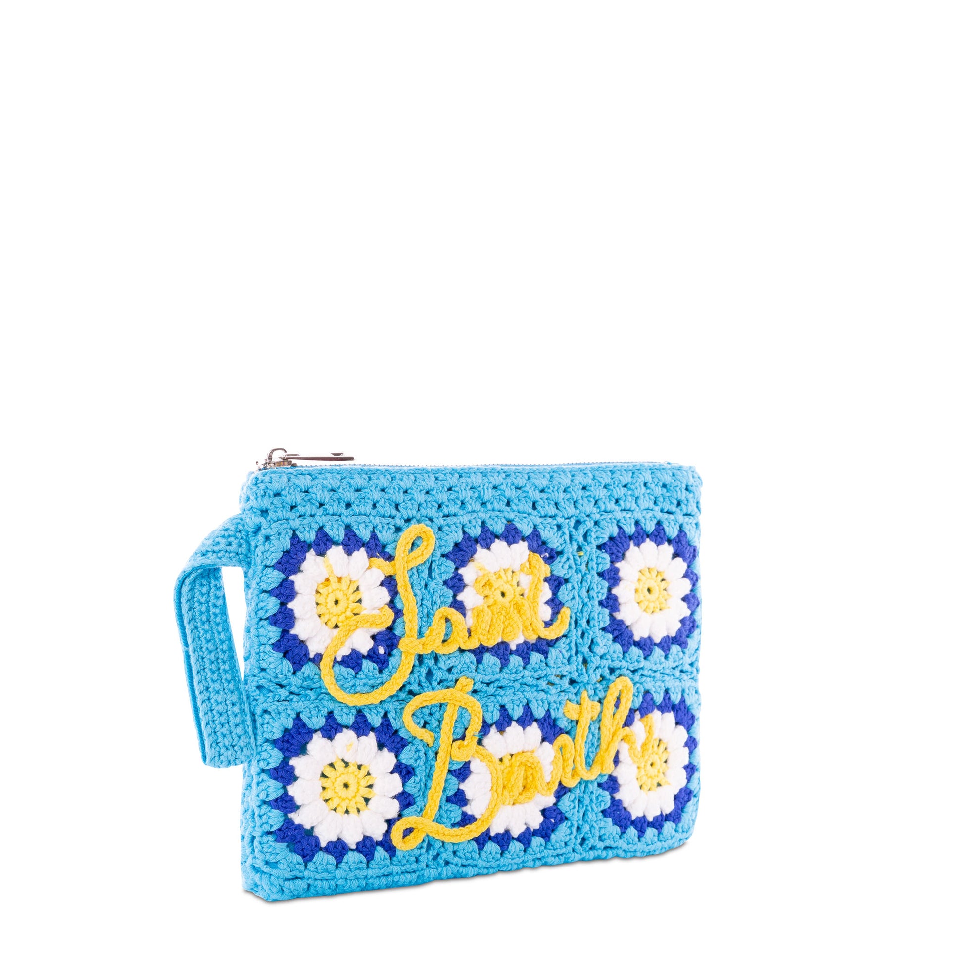 Parisienne crochet pouch bag with daisy embroidery - MC2 Saint Barth