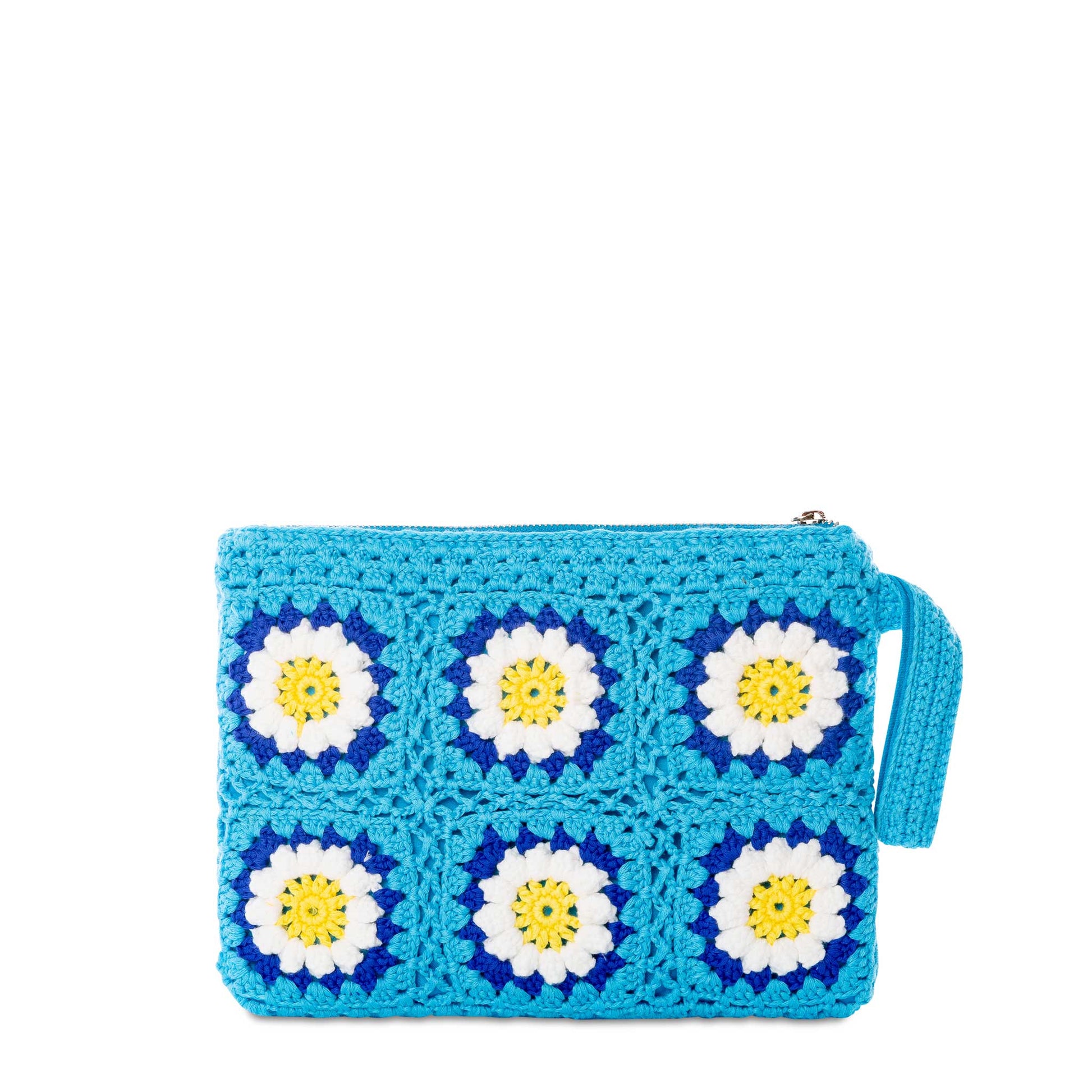 Parisienne crochet pouch bag with daisy embroidery - MC2 Saint Barth
