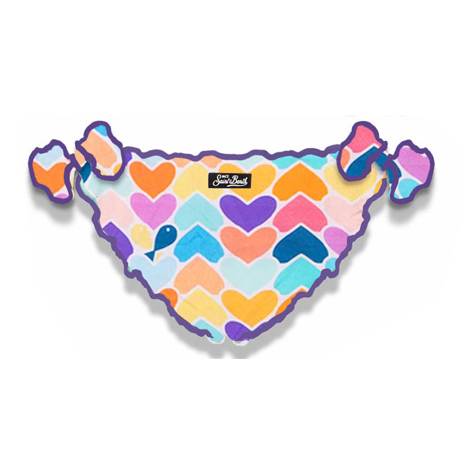 Girl swim briefs with heart print - MC2 Saint Barth