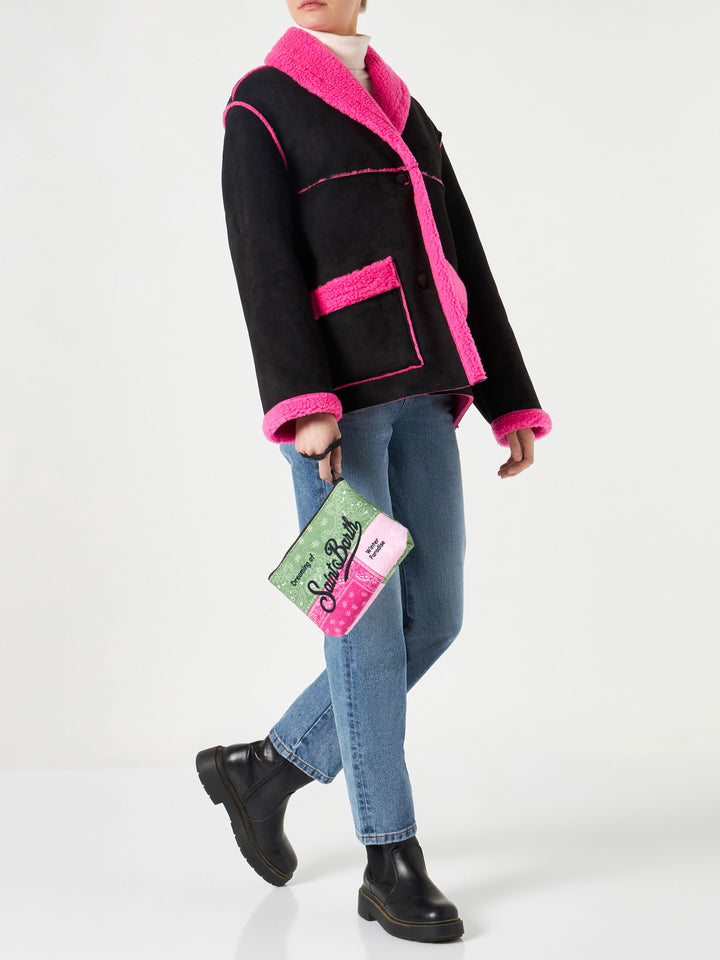 Aline Wollpochette mit Ethno-Print