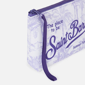 Aline Scuba-Pochette mit Toile-de-Jouy-Print