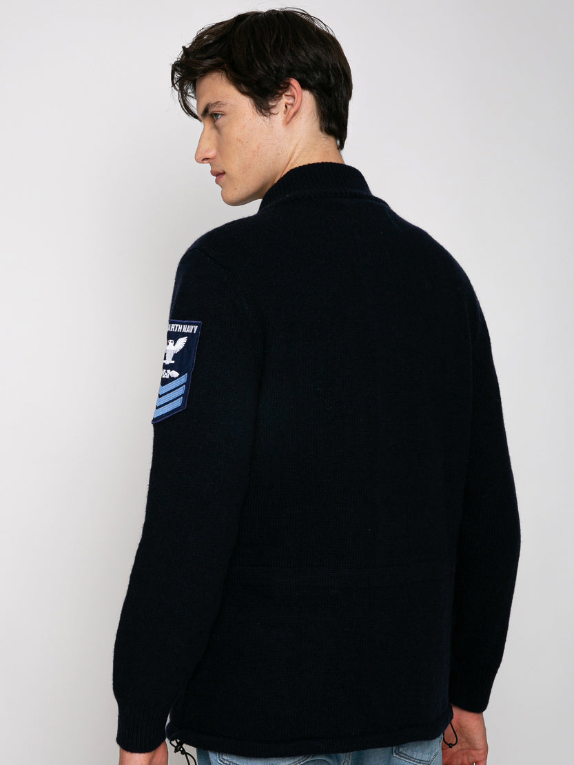 Knitted field jacket with patch - MC2 Saint Barth