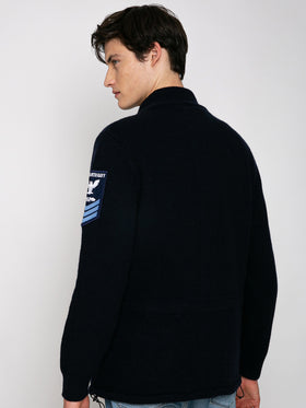 Knitted field jacket with patch - MC2 Saint Barth