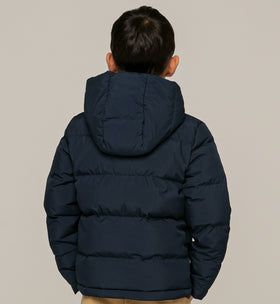 Kid hooded down padded jacket tartan lining - MC2 Saint Barth