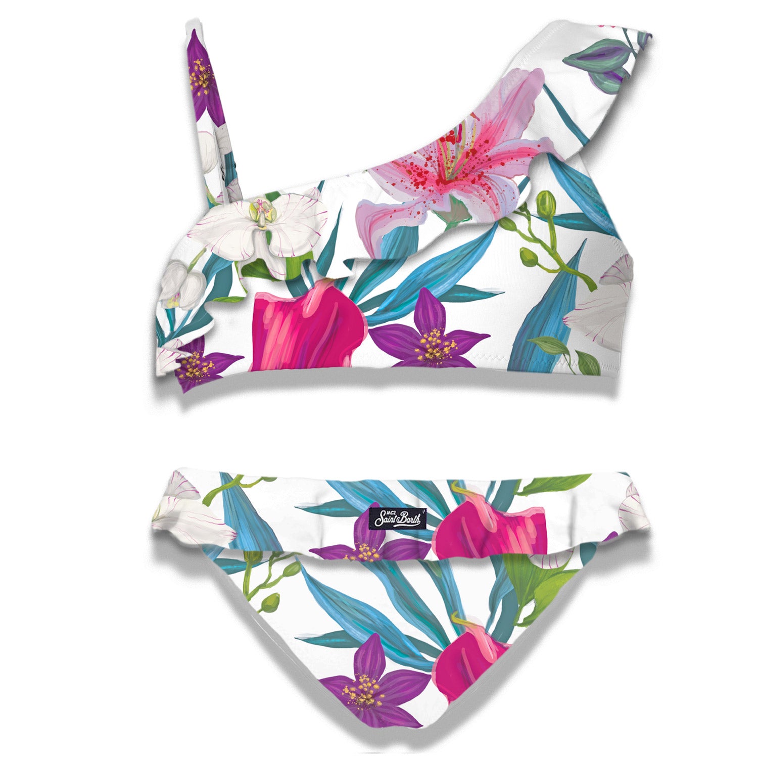 One shoulder ruffled girl bikini - MC2 Saint Barth