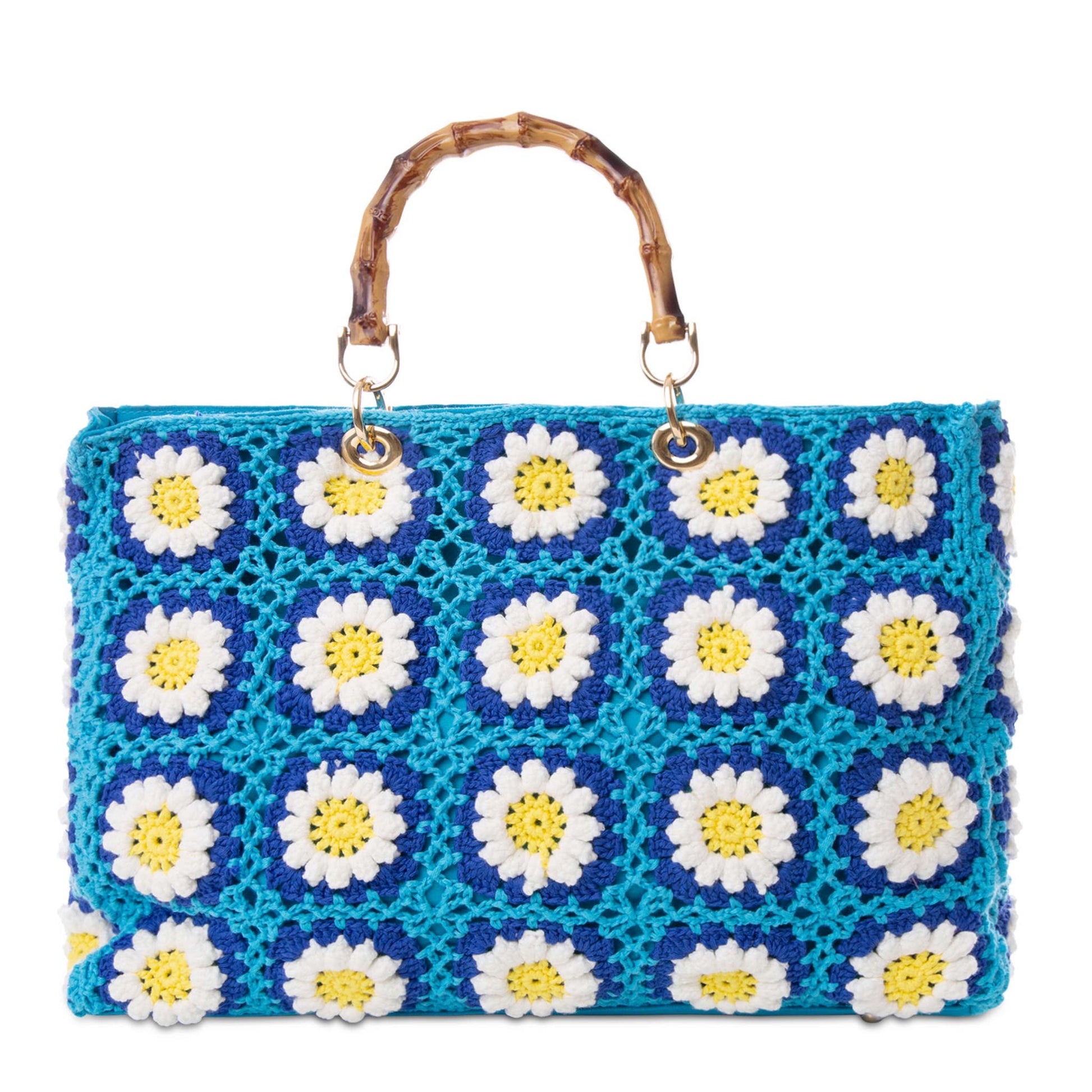 Handmade tiles crochet bag Victoria - MC2 Saint Barth