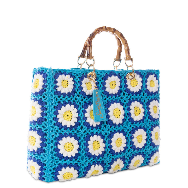 Handmade tiles crochet bag Victoria - MC2 Saint Barth
