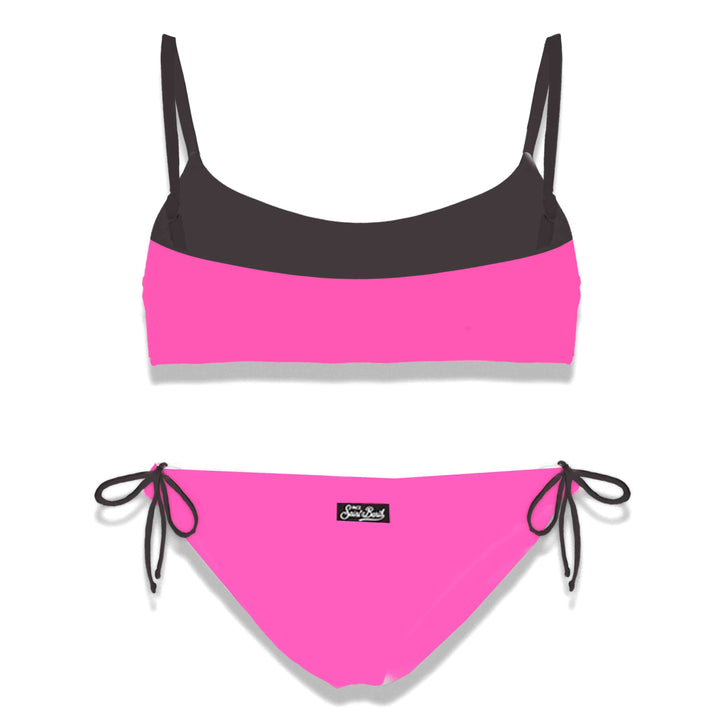 St. Barth front graphic girl's bralette bikini - MC2 Saint Barth