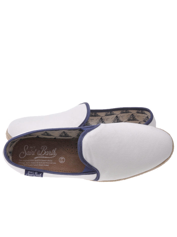 White Canvas Shoes for men - MC2 Saint Barth