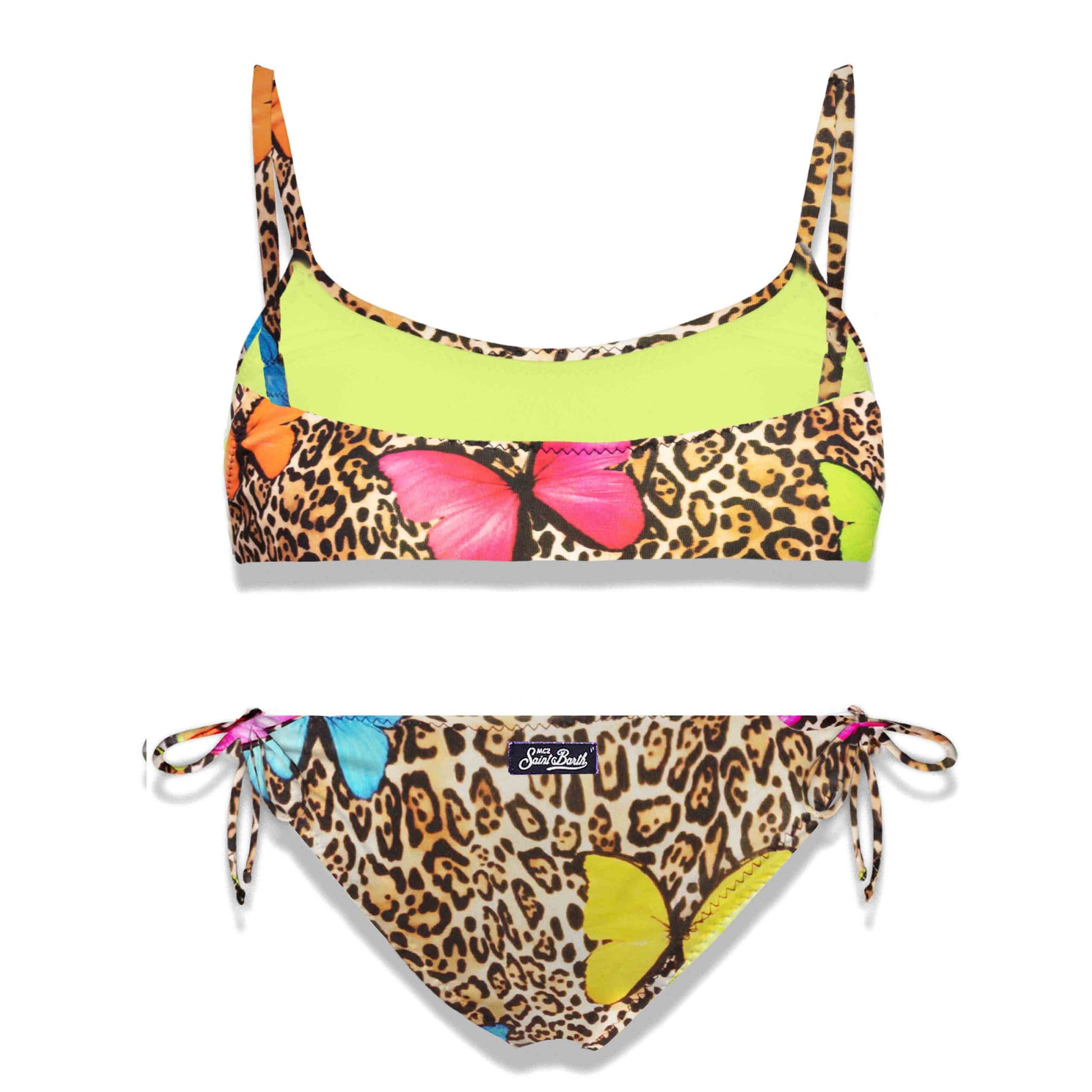 Girl bikini animalier print with butterflies - MC2 Saint Barth