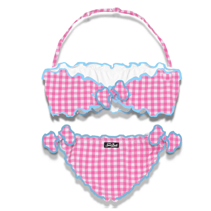 Girl bandeau bikini with Viziata embroidery - MC2 Saint Barth