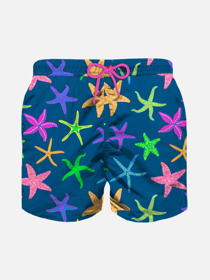 Boy swim shorts with multicolor starfish print - MC2 Saint Barth