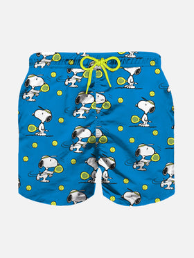 Boy light fabric swim shorts with Snoopy Padel print | SNOOPY - PEANUTS™ SPECIAL EDITION - MC2 Saint Barth