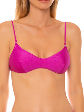 Fucsia bralette top (shoulder straps sold separately) | Aperikini Collection - MC2 Saint Barth
