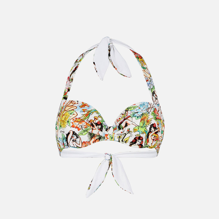 Bralette top with tattoo print - MC2 Saint Barth
