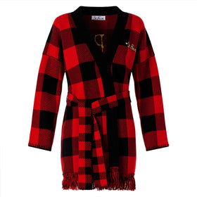 Woman coat with belt and St. Barth embroidery - MC2 Saint Barth