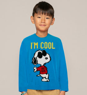 Snoopy I'm Cool print kid sweater | Peanuts™ Special Edition - MC2 Saint Barth