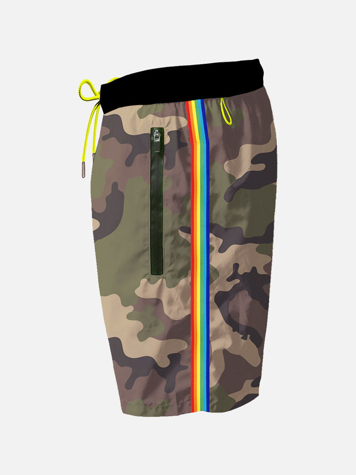 Light fabric man swim shorts with zipped pockets - MC2 Saint Barth