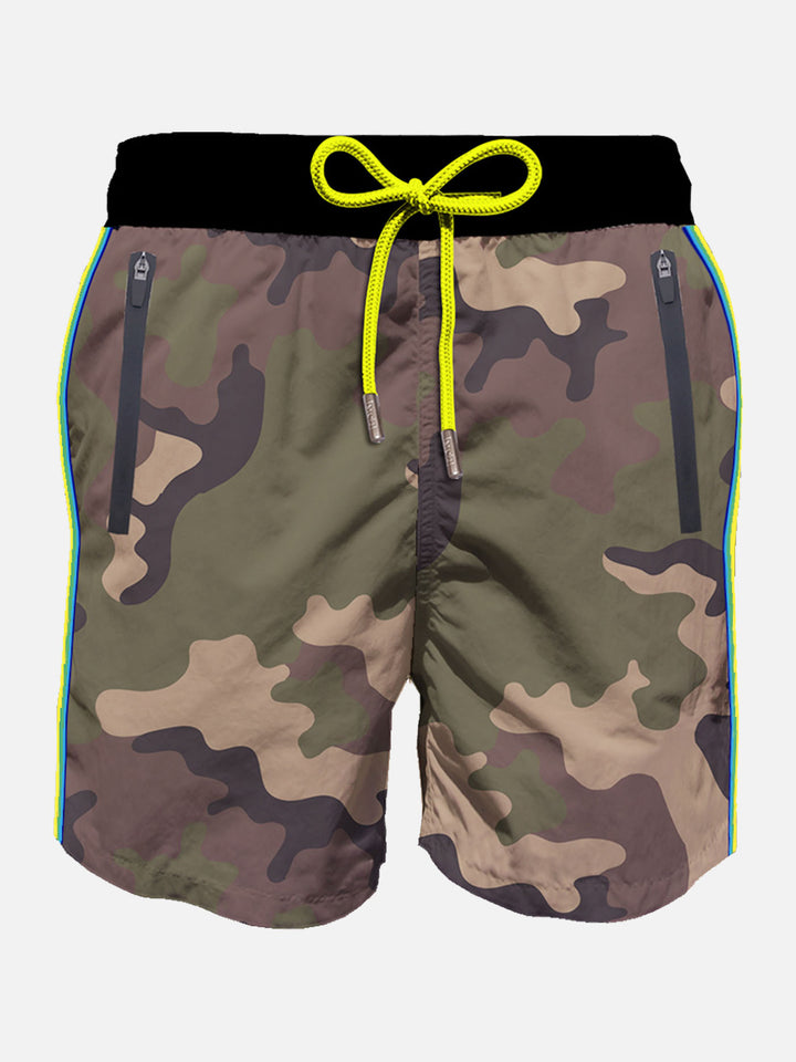 Light fabric man swim shorts with zipped pockets - MC2 Saint Barth