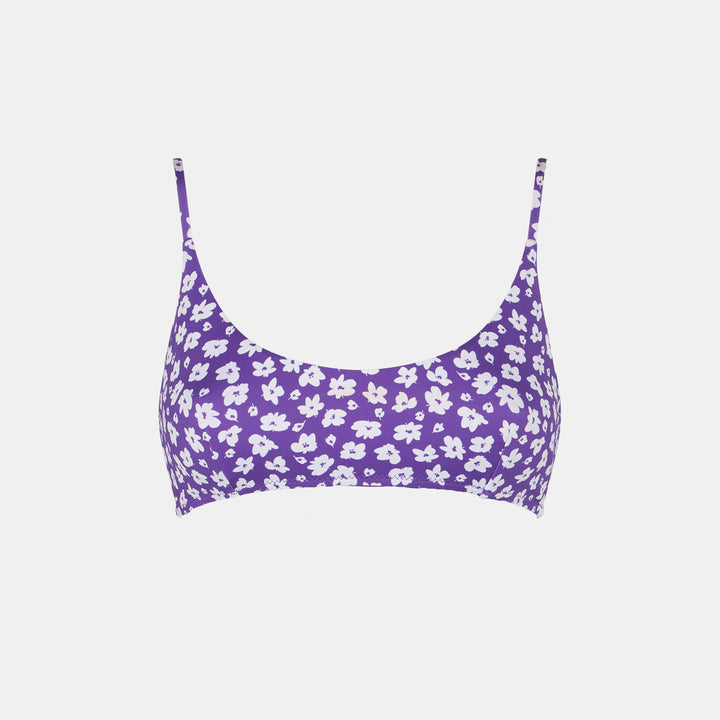 Bralette-Badeanzug für Damen mit Gänseblümchen-Print