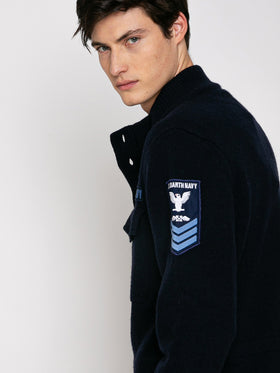 Knitted field jacket with patch - MC2 Saint Barth