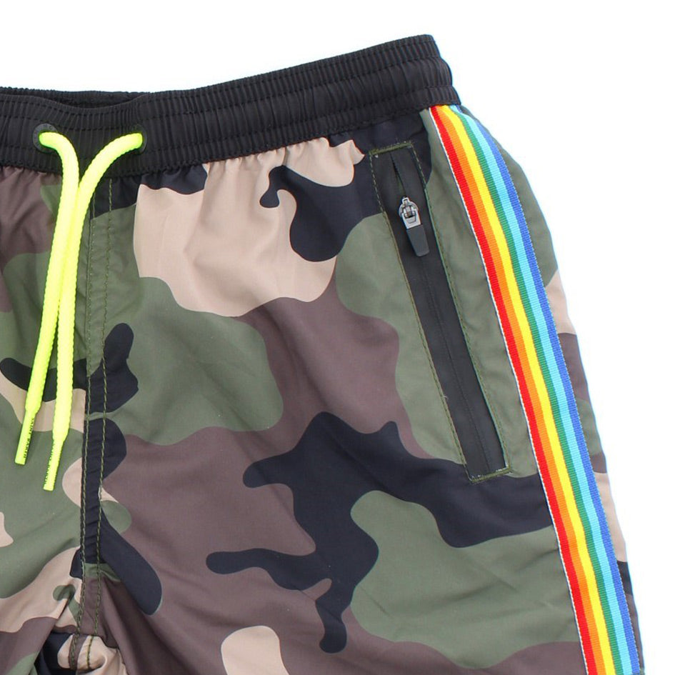 Light fabric man swim shorts with zipped pockets - MC2 Saint Barth